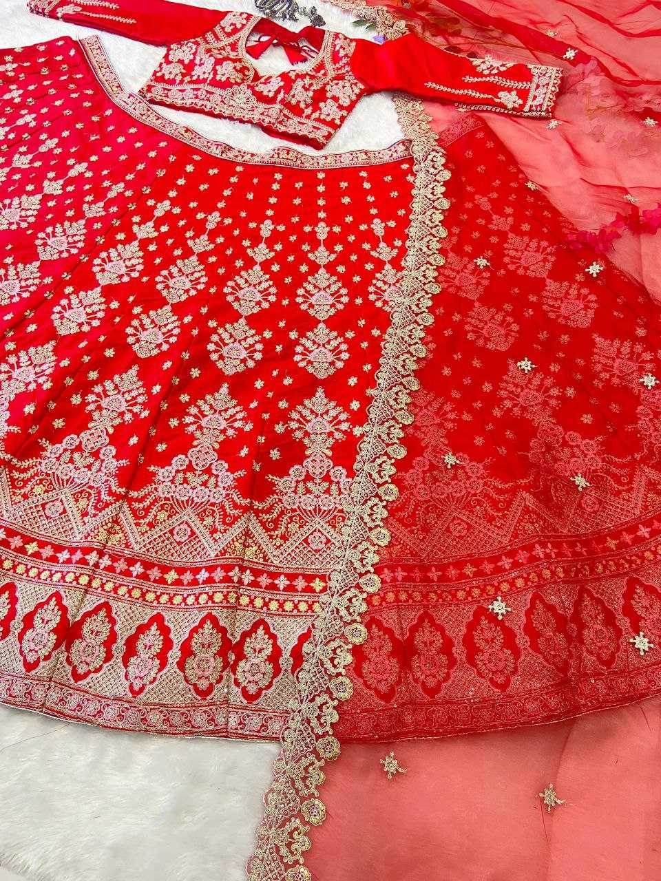 Malai Silk Sequins Lehenga With Cancan - MYLUXURY LANE ENTERPRISE